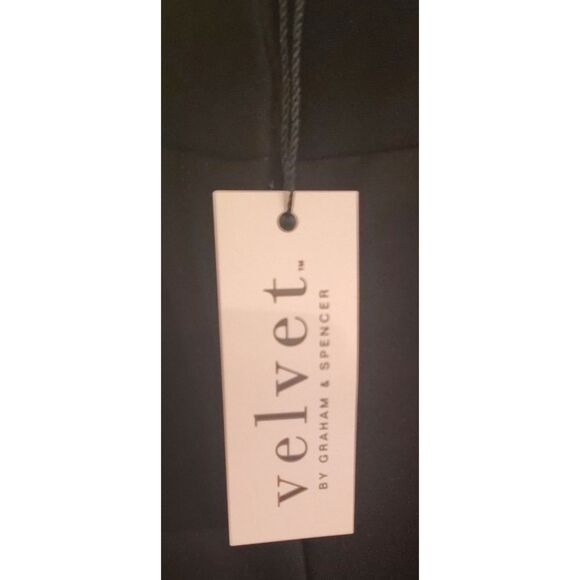 VELVET BY GRAHAM & SPENCER Women's Kyndall Staight Leg Split Pant Black Size 12 - Picture 9 of 9